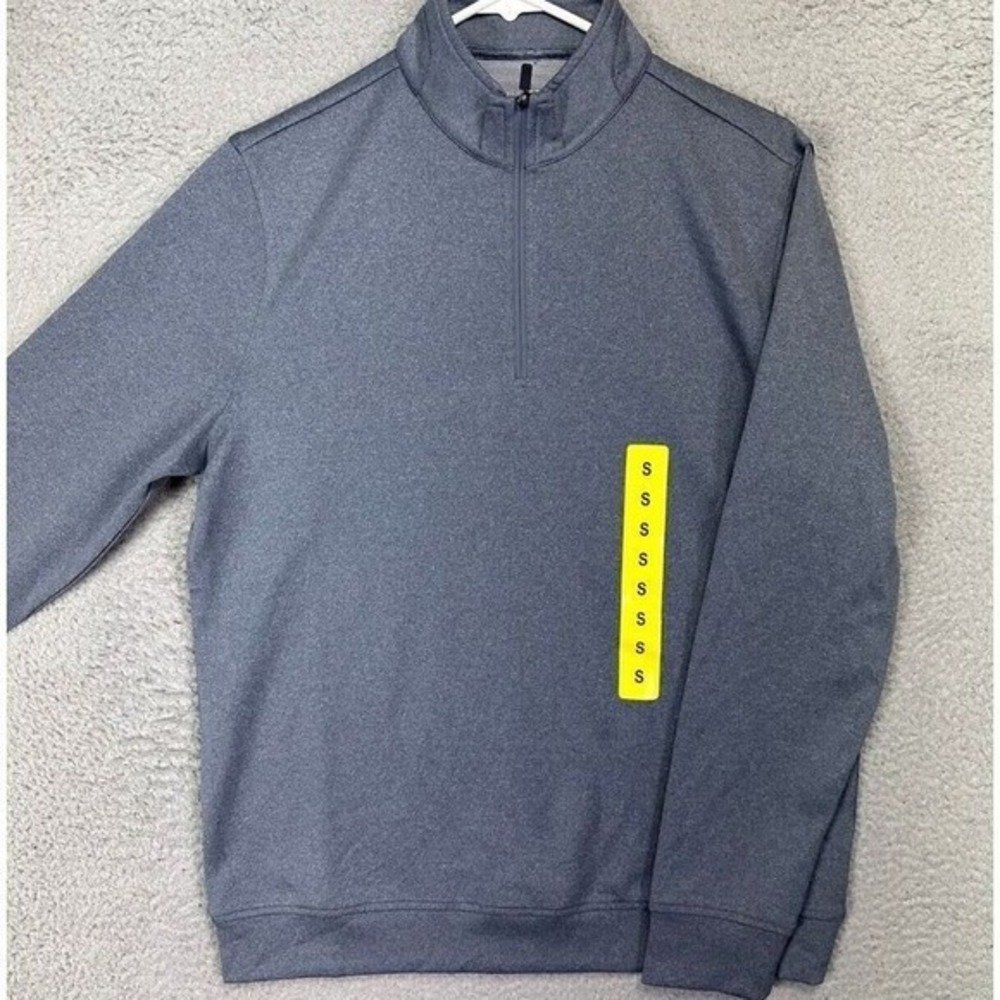 Hickey Freeman Pullover Sweatshirt Mens Small Grey Quarter Zip Golf Sweater NEW